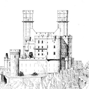 Burg Reichenberg nach Dillich Ostansicht (Ausschnitt) | © Gemeinde Reichenberg